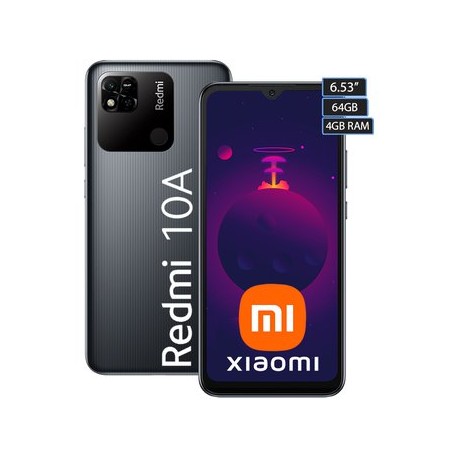 Celular Xiaomi Redmi 10A 64GB 4GB Negro