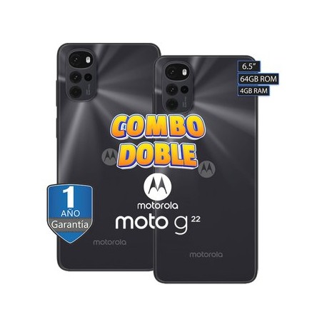 COMBO de 2 Celulares Motorola Moto G22 6...